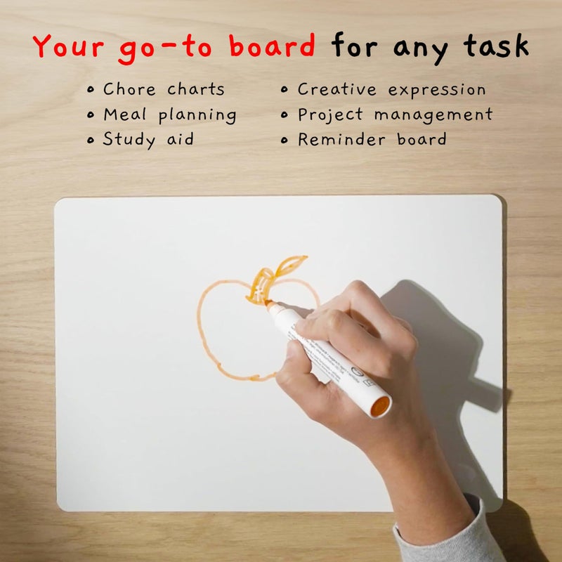 Board Geeks Bigtime 12 Pack 9x12 Classroom Whiteboards for Kids - Small Double-Sided White Board - White Boards Bulk Set, Classroom Essentials - Magnetic Dry Erase Boards for Students, Teacher - Image 5